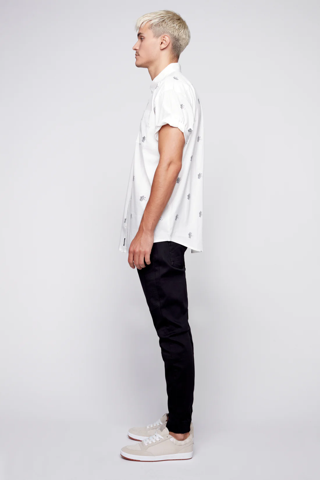HENDRIX - 5 Pocket  Moto Stitch Jogger - Black - Image 2