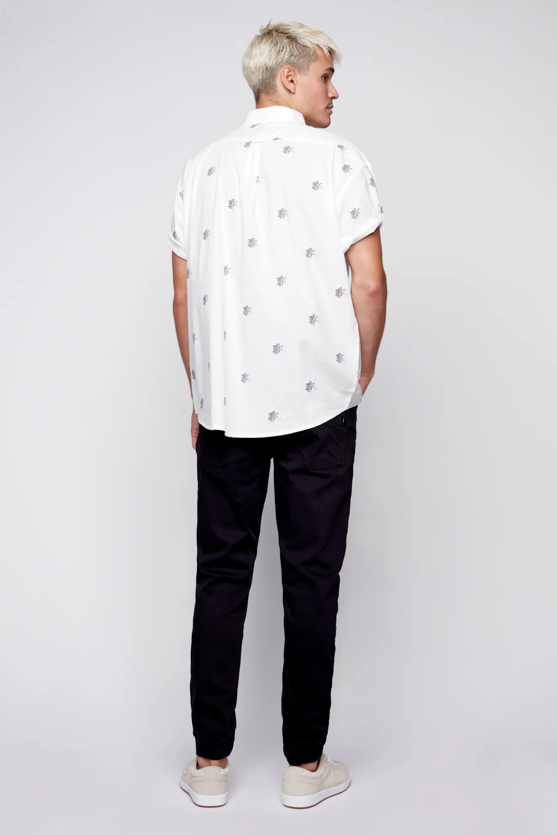 HENDRIX - 5 Pocket  Moto Stitch Jogger - Black - Image 3