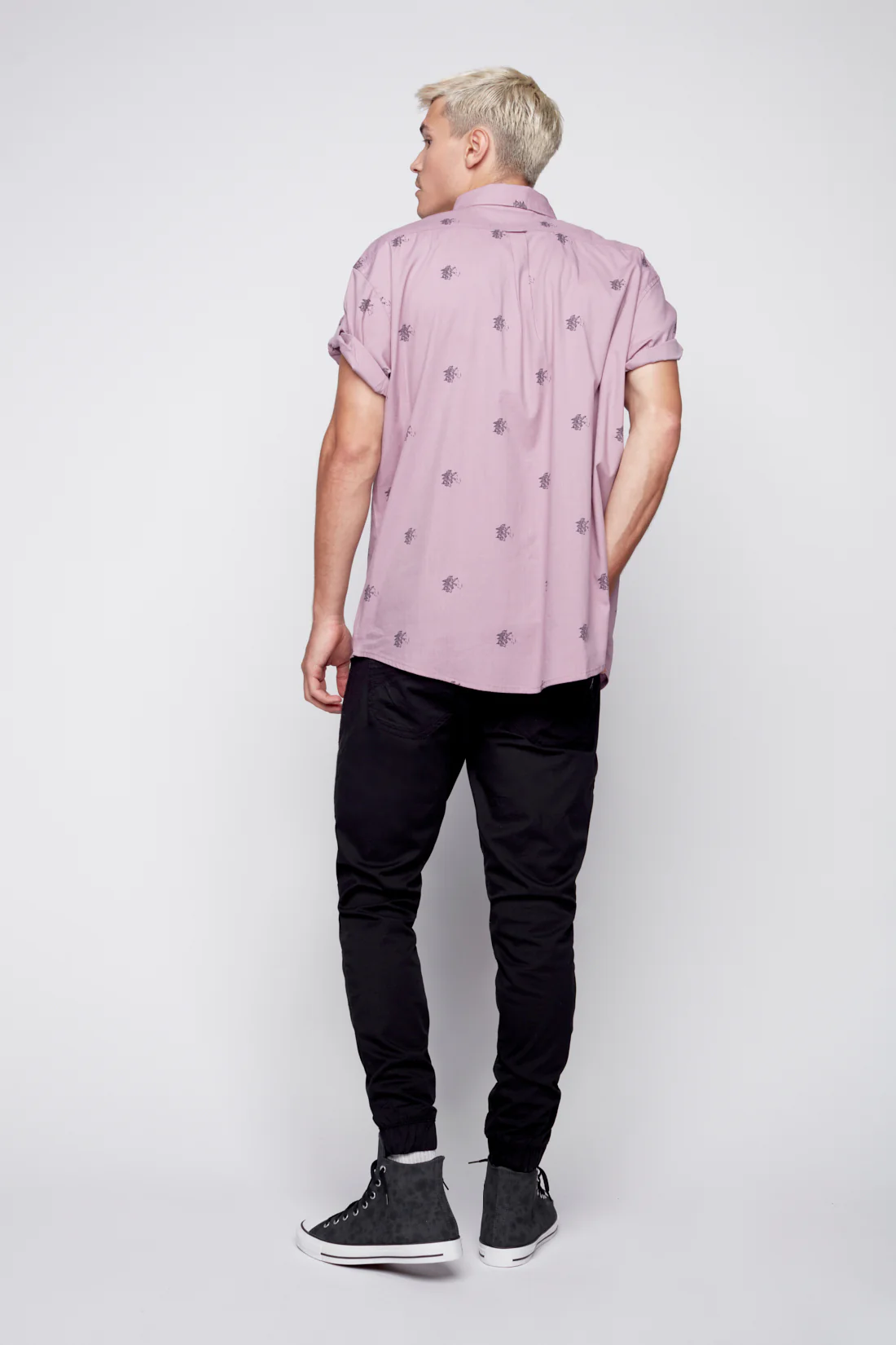 HENDRIX - 5 Pocket  Moto Stitch Jogger - Black - Image 2