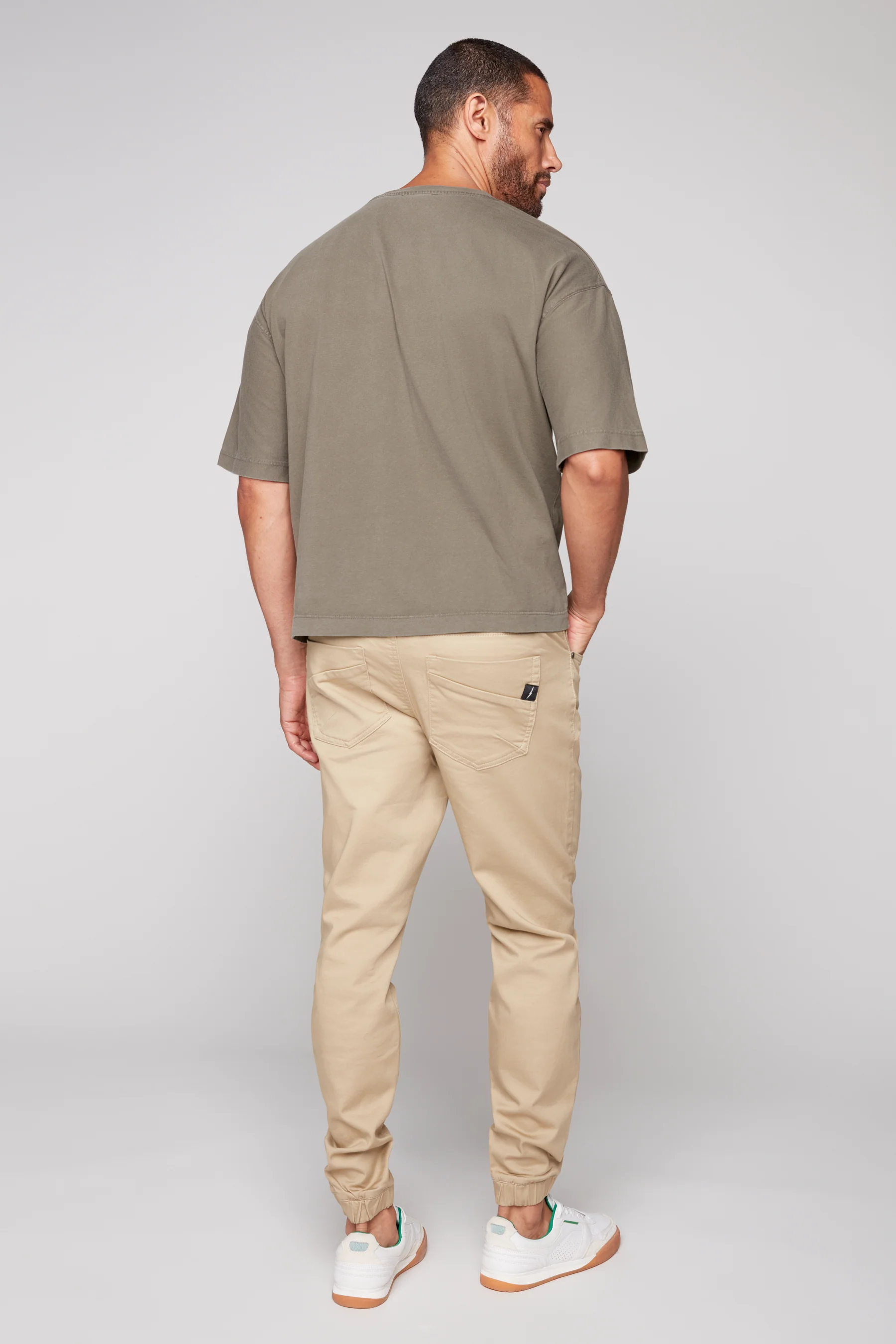 JAGGER - 5 Pocket Soft French Terry Classic Jogger - Tan - Image 2