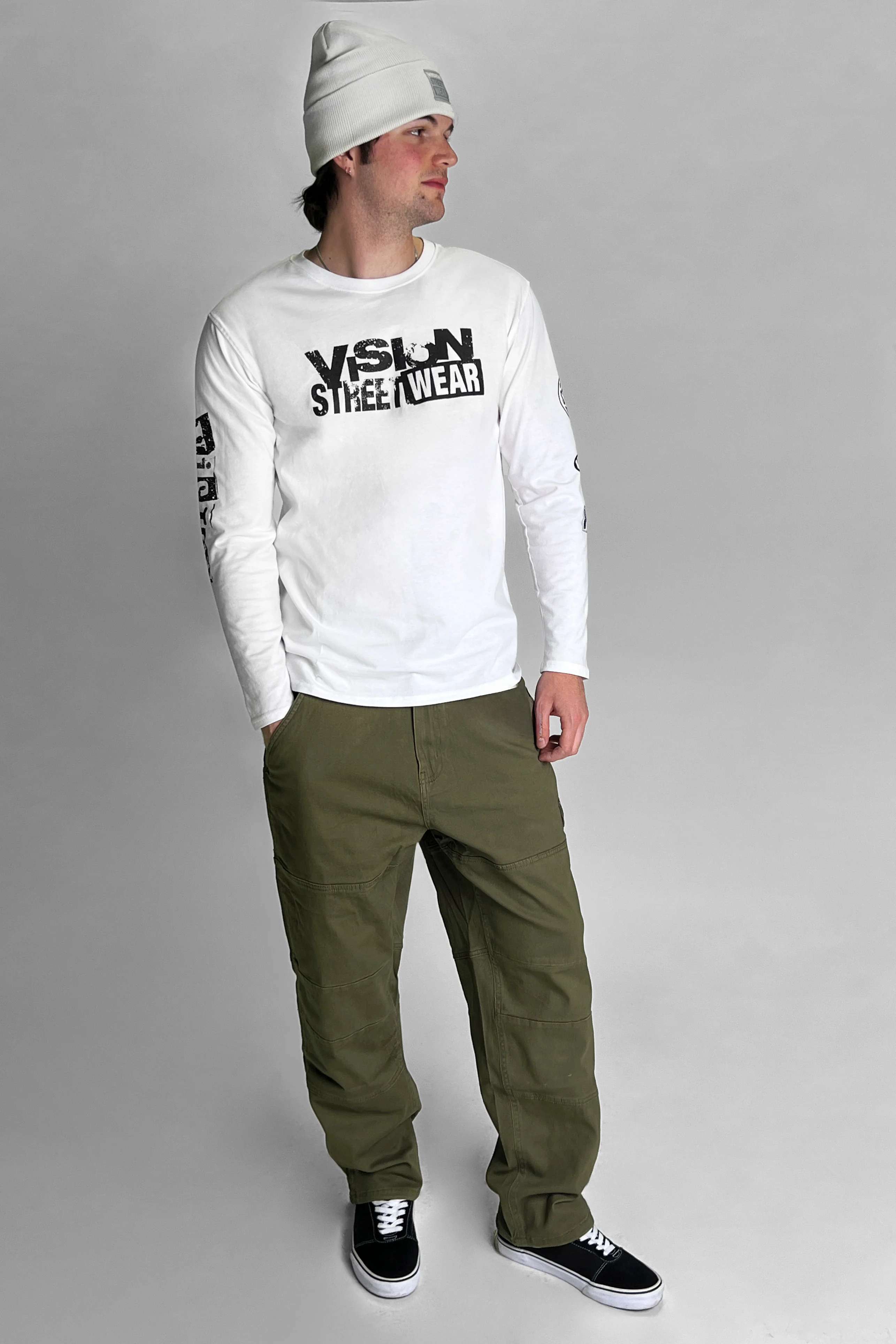 OLI RELAXED WIDE TWILL PANT – OLIVE