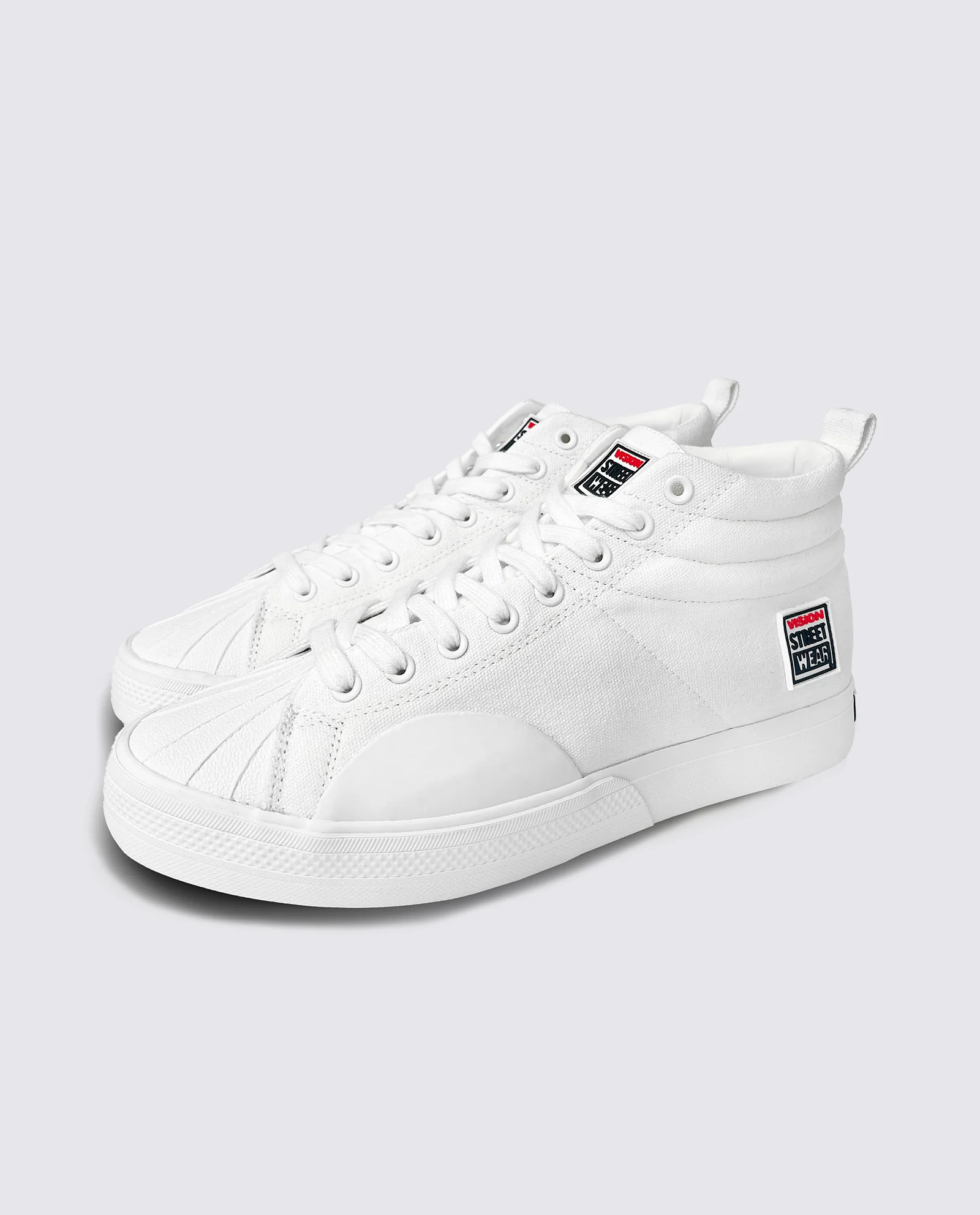 CANVAS HIGH TOP SNEAKERS - WHITE